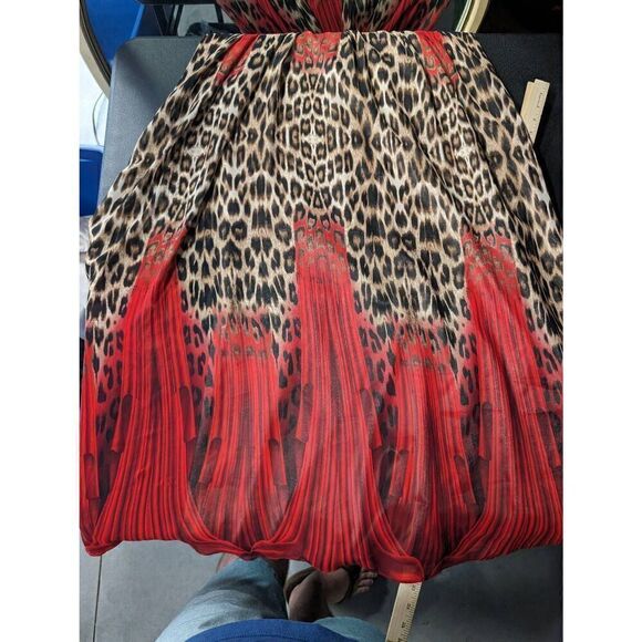 Ever Pretty Multicolor Animal Print Backless Halter top Dress Women's 10 - Picture 10 of 11